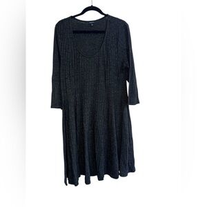 Torrid Dark Green Ribbed Long Sleeve Skater Dress 2X